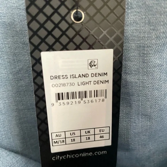 NWT City Chic Adjustable Strap Denim Dress - Picture 5 of 5